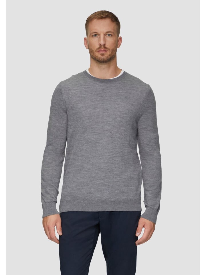

Пуловер sOliver BLACK LABEL Strick langarm, серый