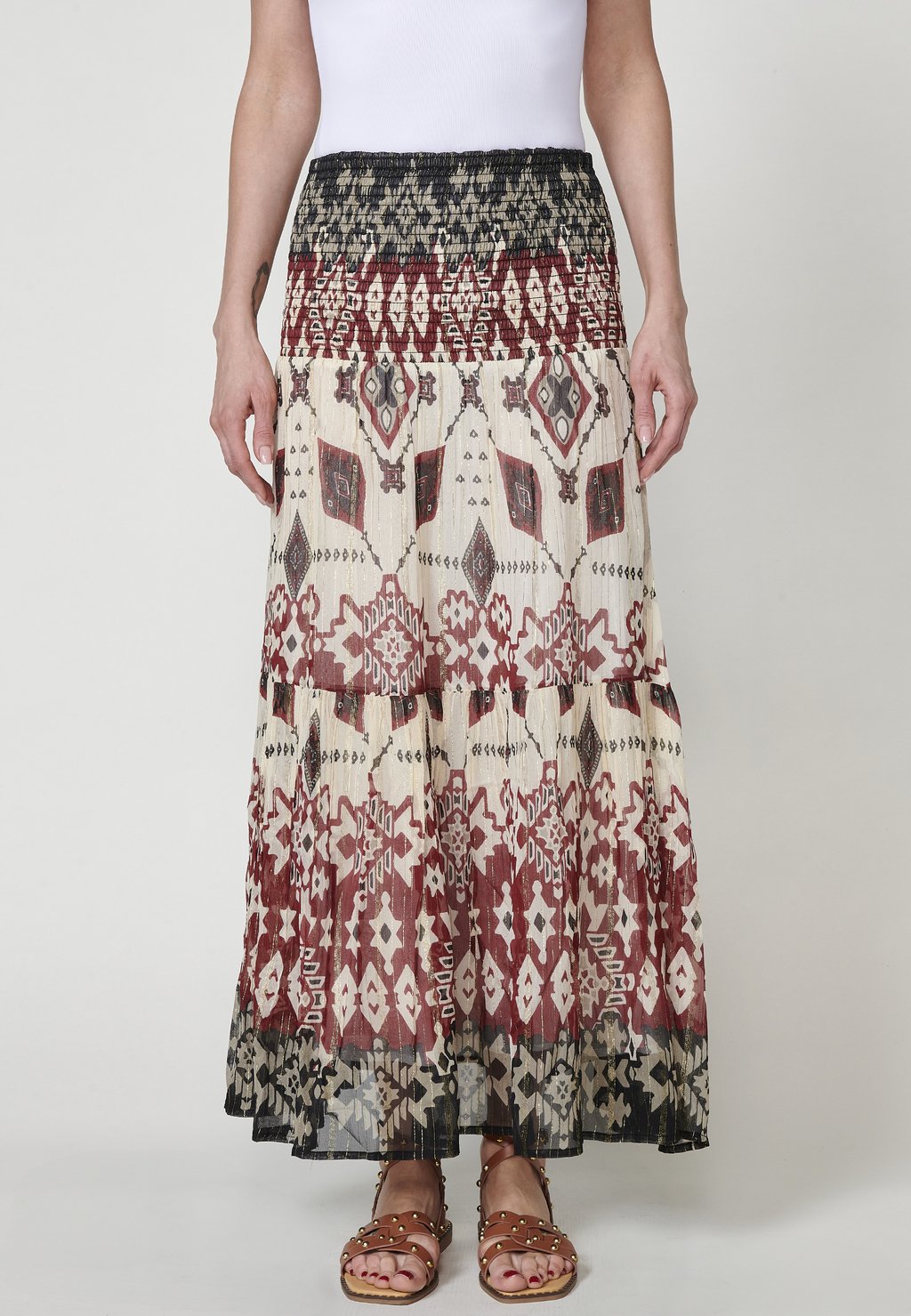 

Юбка макси LONG PRINTED Koroshi, мультиколор
