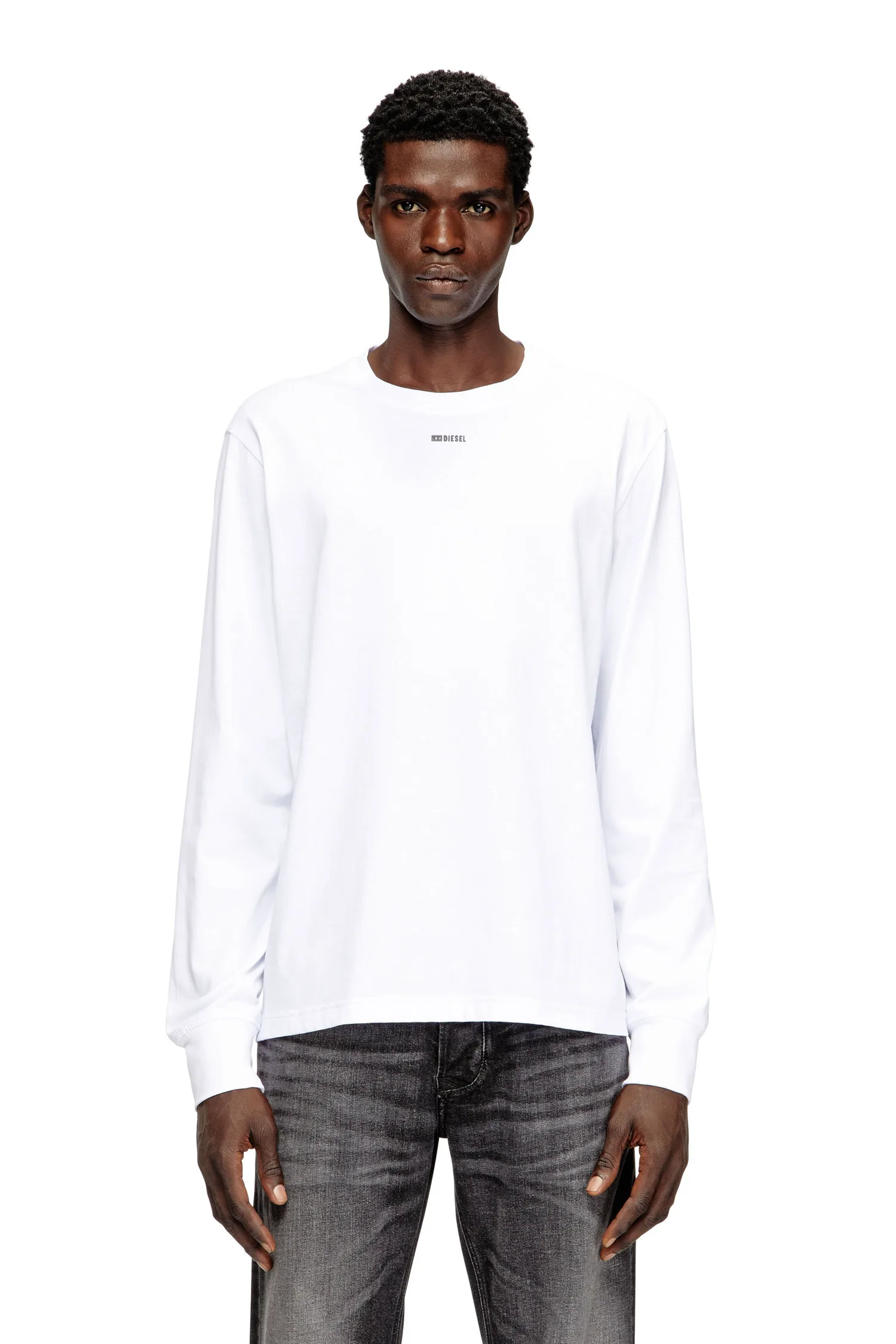 Мужская футболка с длинным рукавом T-ADJUST-LS-V1 Diesel, white