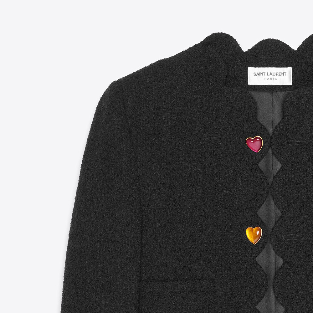 Пальто женское Saint Laurent укороченное, черный — фото 4