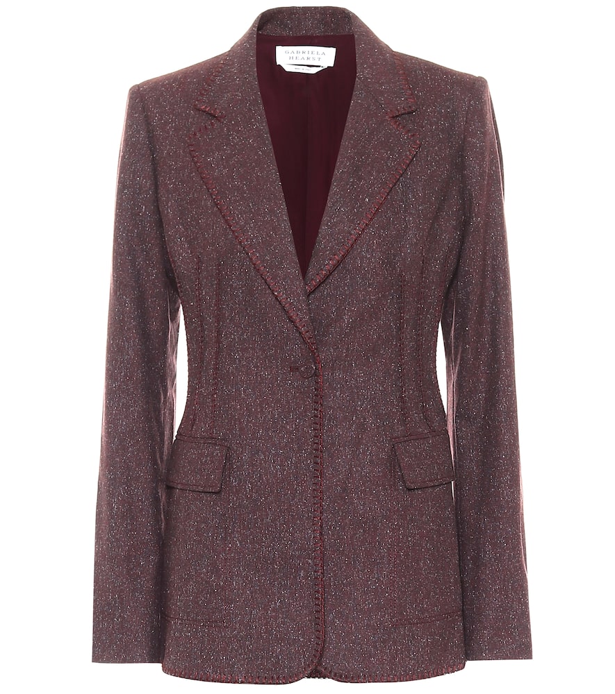 

Пиджак Minos из смесовой шерсти Gabriela Hearst, Prune Speckled Tweed