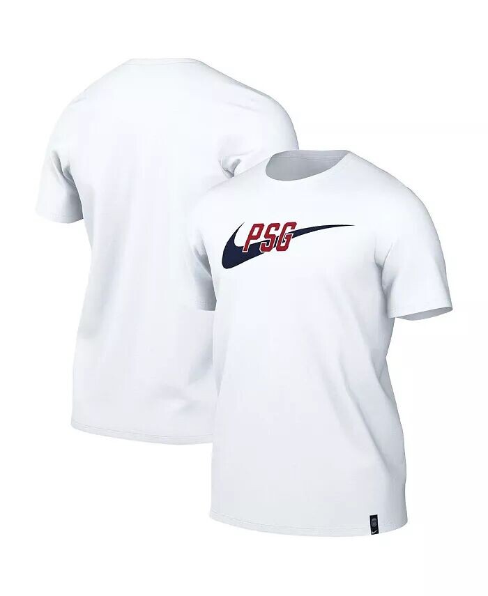 

Мужская белая футболка с галочкой Paris Saint-Germain Nike
