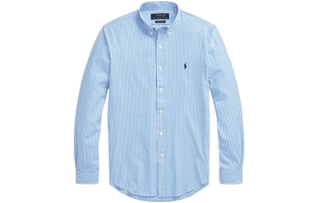 

Полосатая рубашка Polo Ralph Lauren, синий