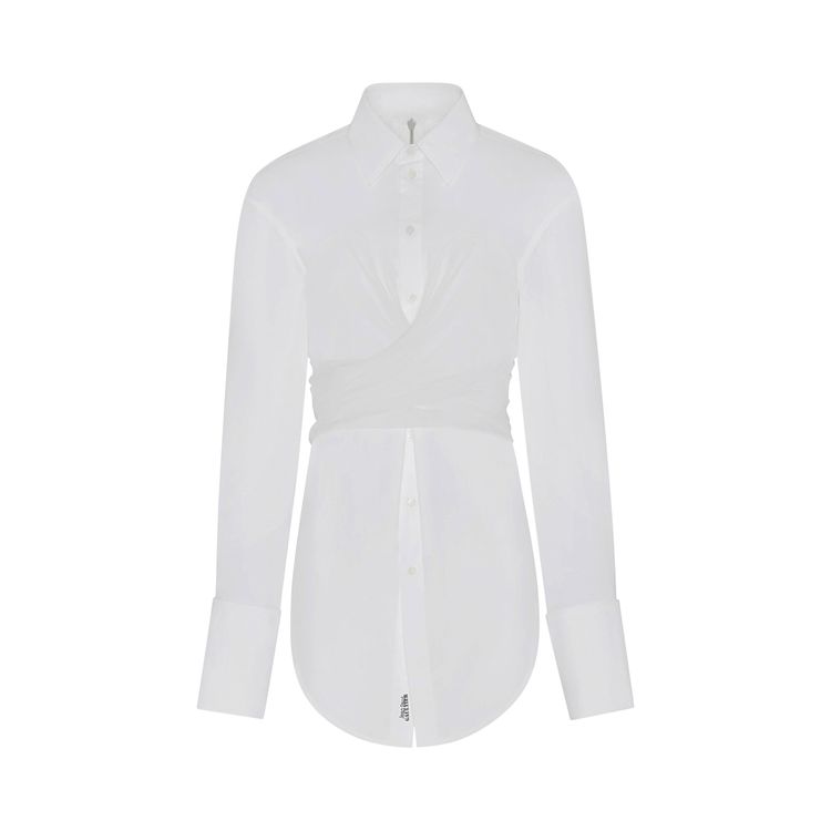 

Рубашка Jean Paul Gaultier Zip On Back Long Draped Shirt 'White', белый