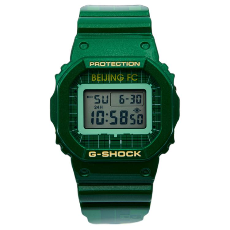 

CASIO Наручные часы Beijing Guoan G SHOCK Collection, кварцевый механизм, ремешок из смолы, унисекс, серый циферблат