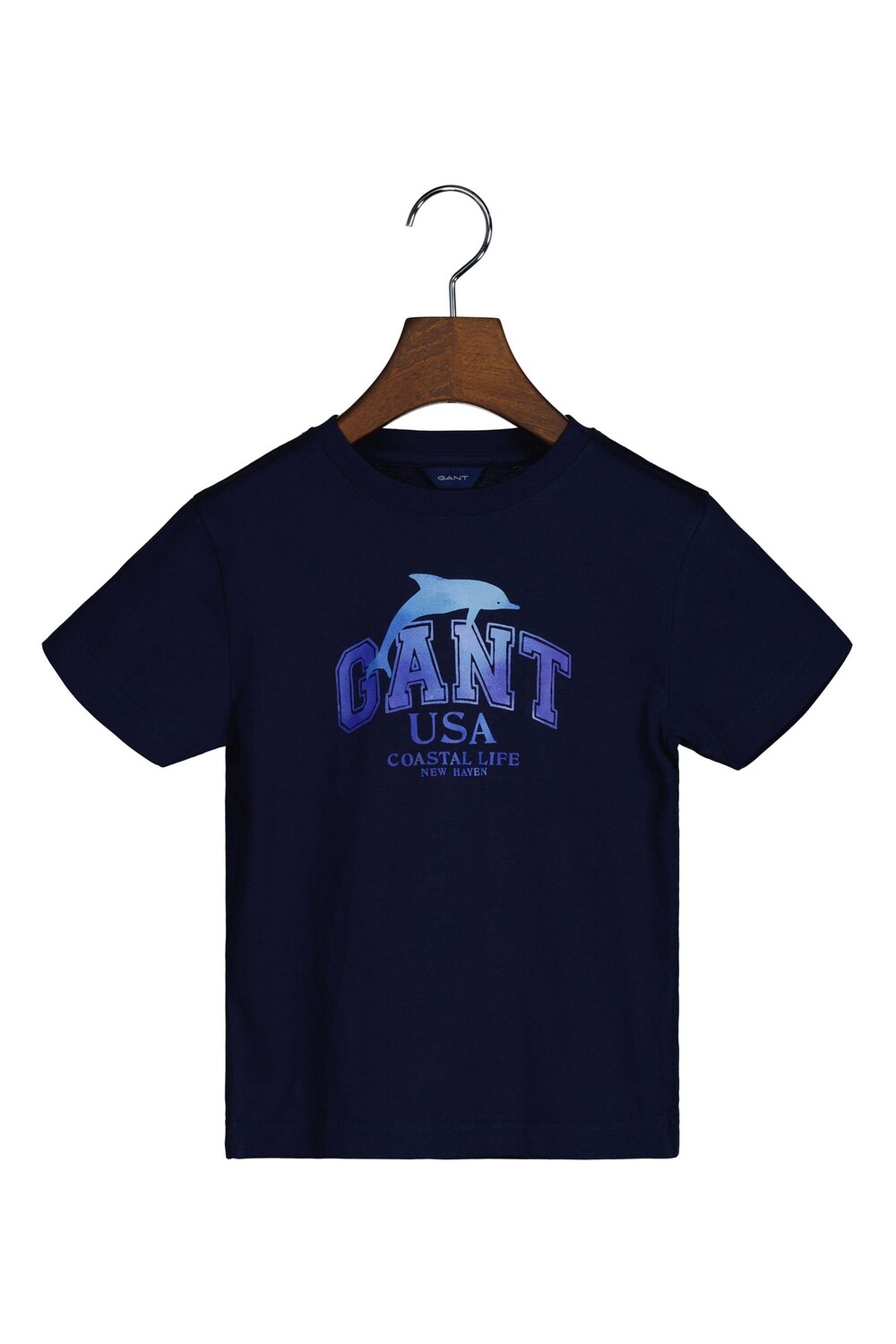 

Синяя футболка свободного кроя GANT, синий