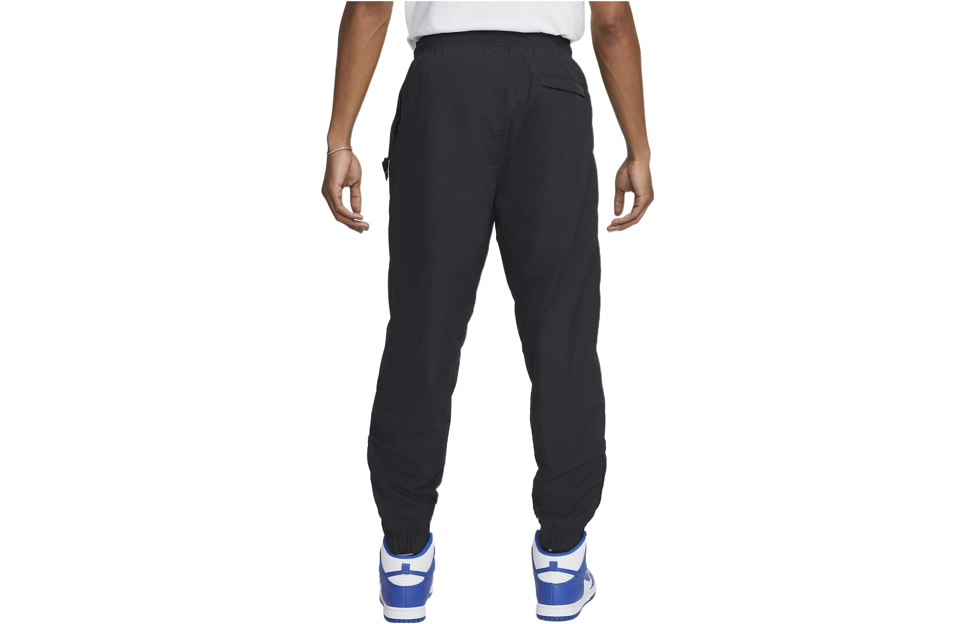 Спортивные брюки Men's Nike Solid Color Logo Printing Elastic Waistband Bundle Feet Sports Pants/Trousers/Joggers Autumn Black DQ6572-010 — фото 2