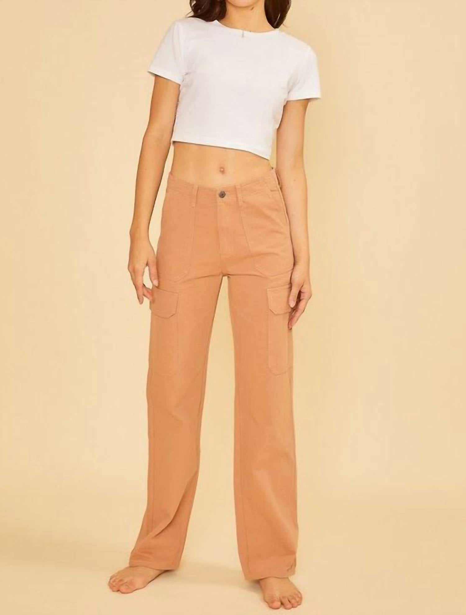 

Прямые брюки-карго терракотового цвета AnnieWear, цвет terracotta
