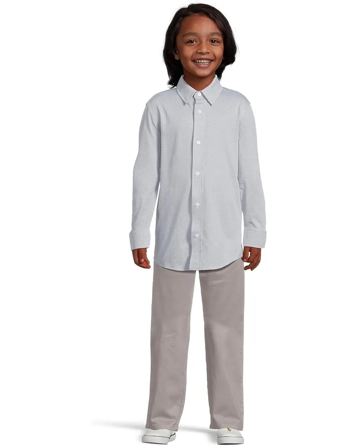 Рубашка Johnston & Murphy Kids Boys Xc Flex Stretch Long-sleeve Shirt (Big Kid), Navy — фото 4