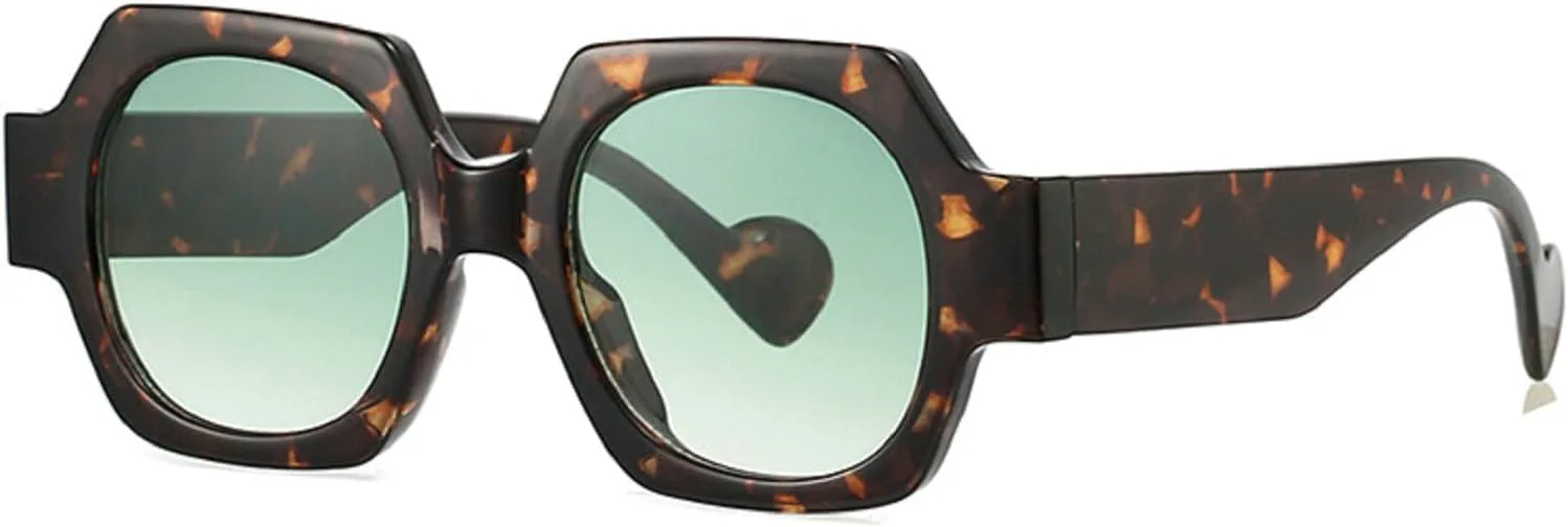 

Модные квадратные солнцезащитные очки для женщин 2025, стильные очки для мужчин, солнцезащитные очки конфетных цветов с защитой от УФ-излучения UV400 mincl, Leopard