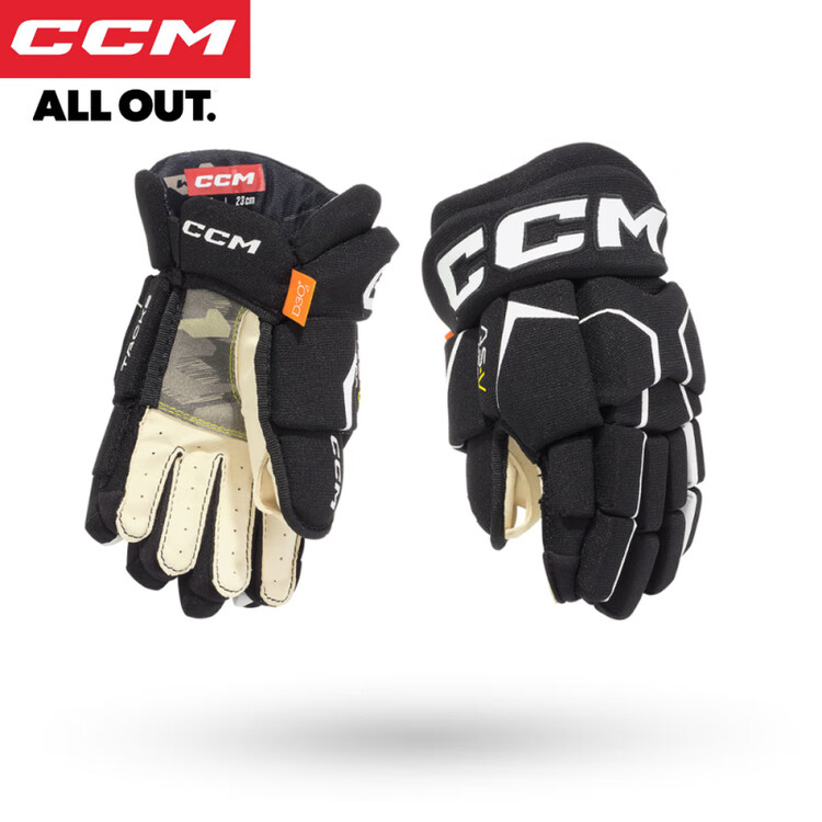 

CCM Новые хоккейные перчатки - для детей, юниоров, взрослых, тренировок и соревнований по хоккею, Level 8 дюймов, черно-белые