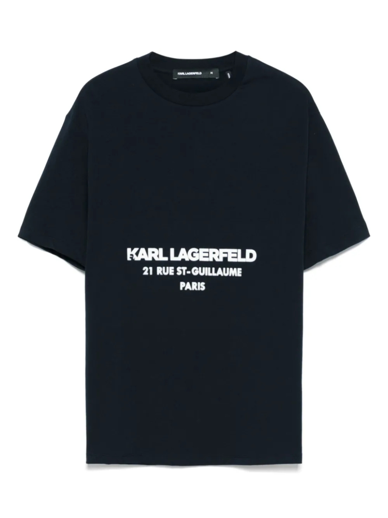

Футболка с флокированным логотипом Karl Lagerfeld, синий