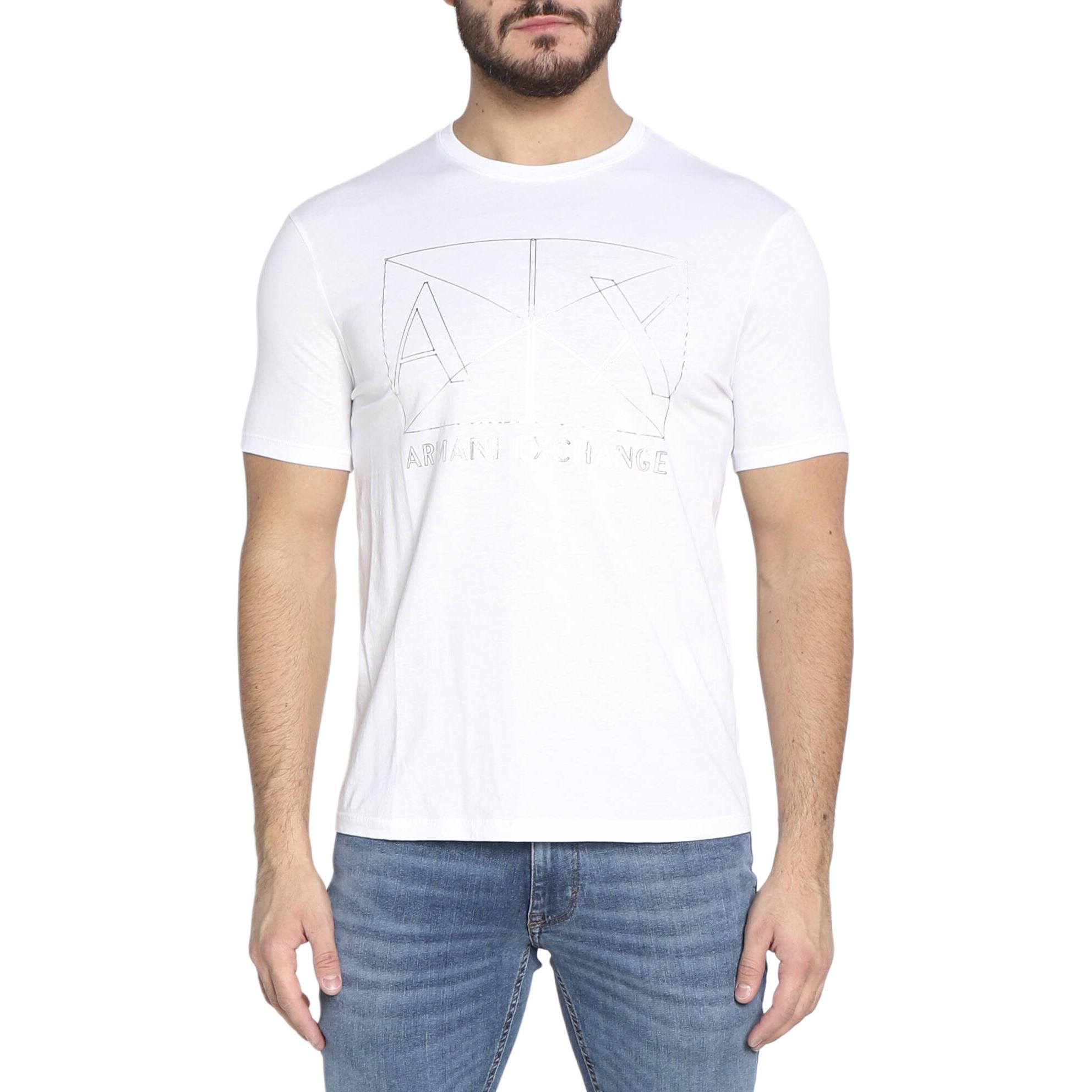 

ARMANI EXCHANGE Футболка AE мужская белая, Белый, ARMANI EXCHANGE Футболка AE мужская белая