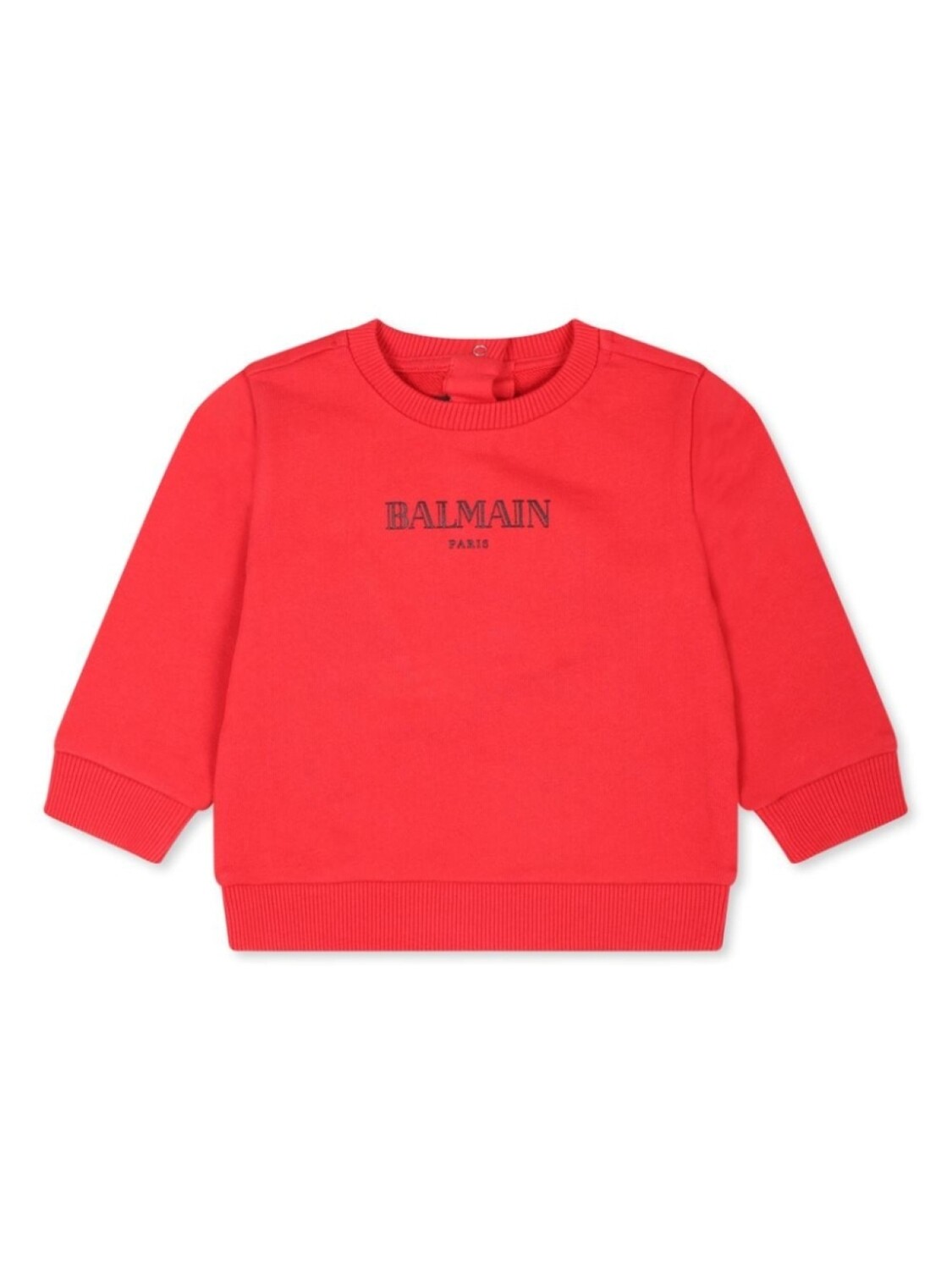 

Balmain Kids хлопковый джемпер с пуговицами на спине, красный