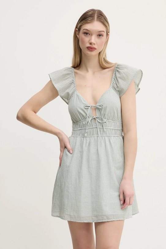

Хлопковое платье Hollister Co., зеленый