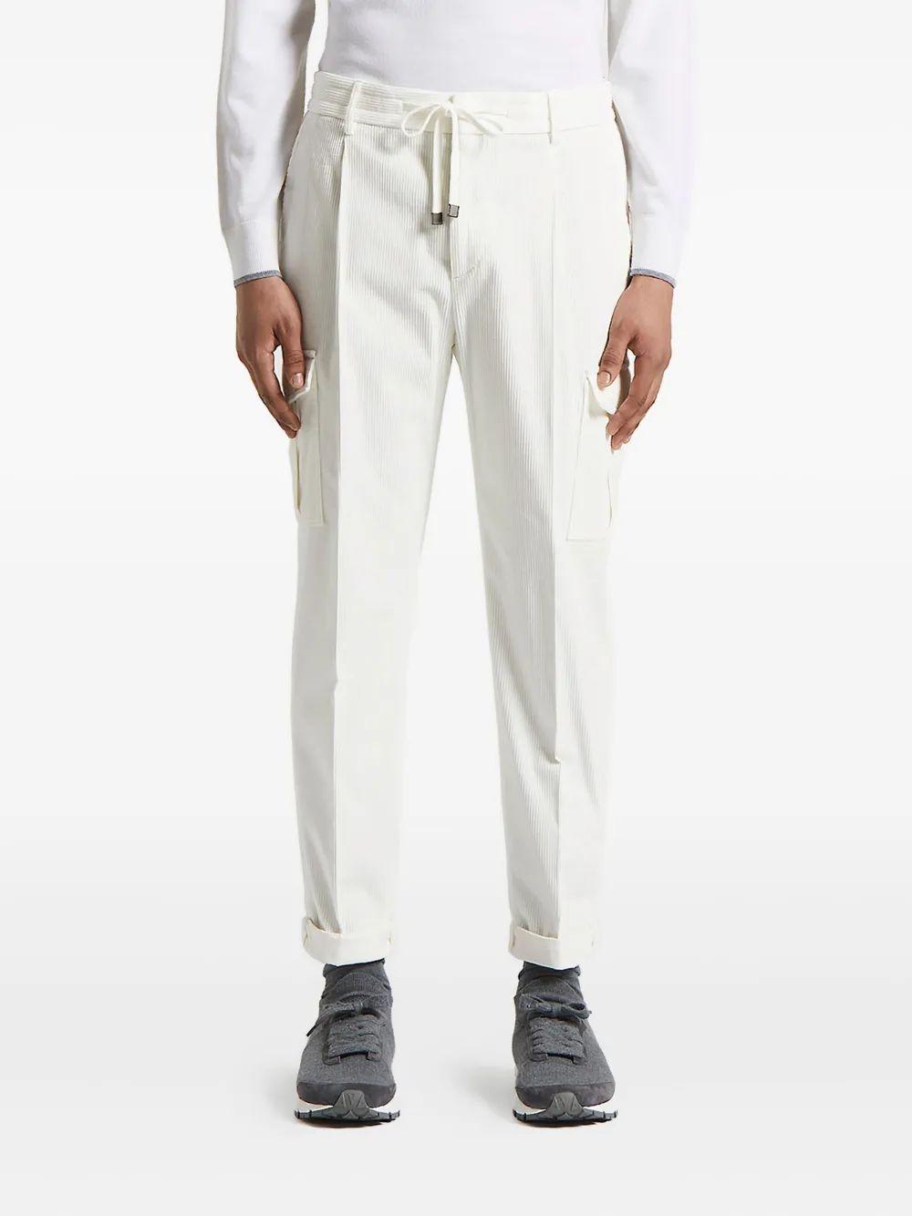 

Брюки карго со складками Peserico, белый