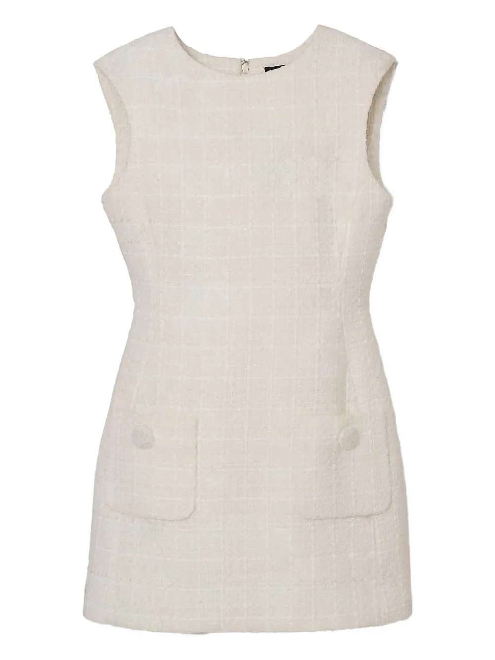 

Мини-платье из твида с карманами MARC JACOBS, нейтральный