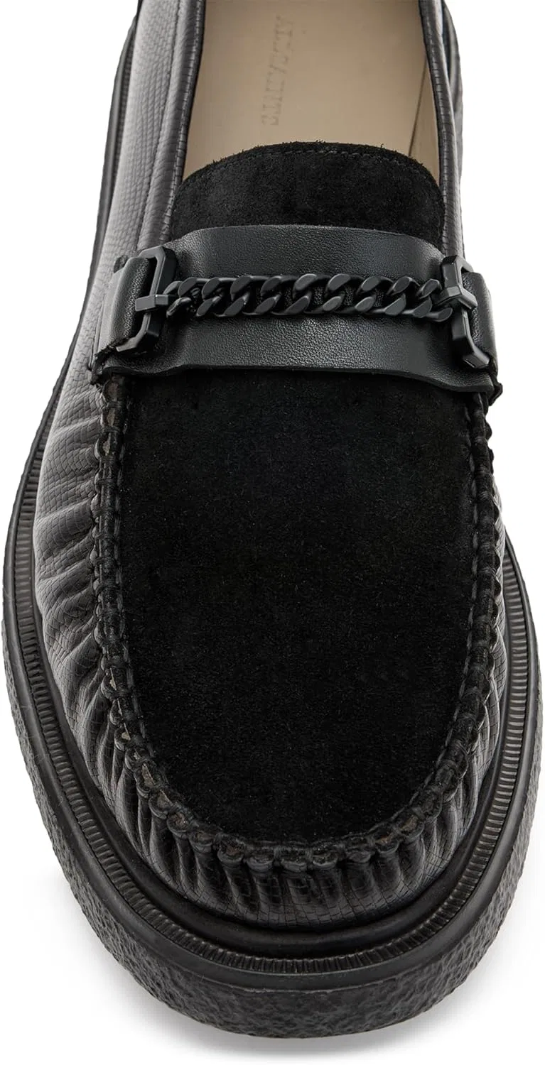 Лоферы AllSaints Gibbs Leather Chain, Black — фото 2