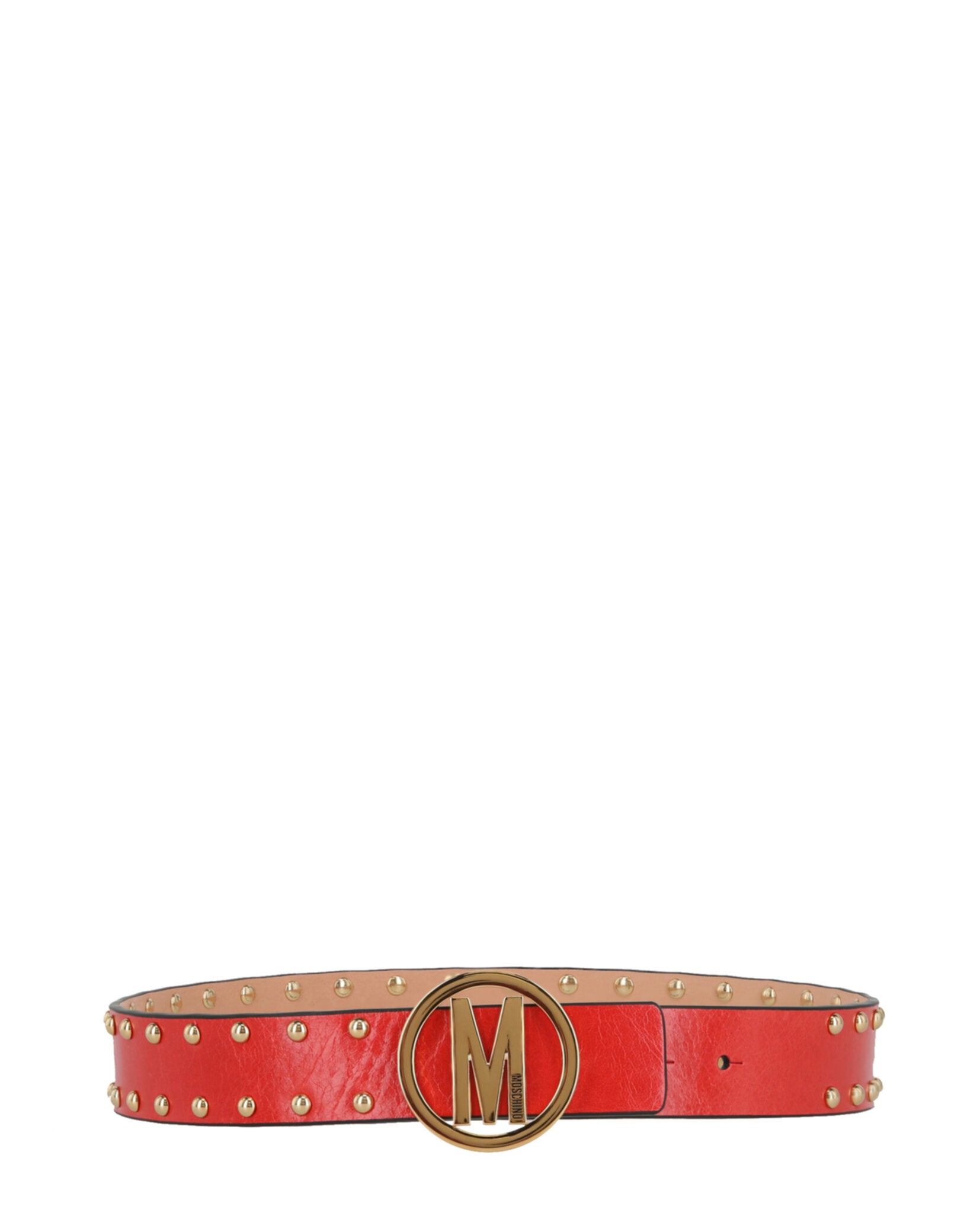 

Ремень с золотыми заклепками Circle M Moschino, золотой