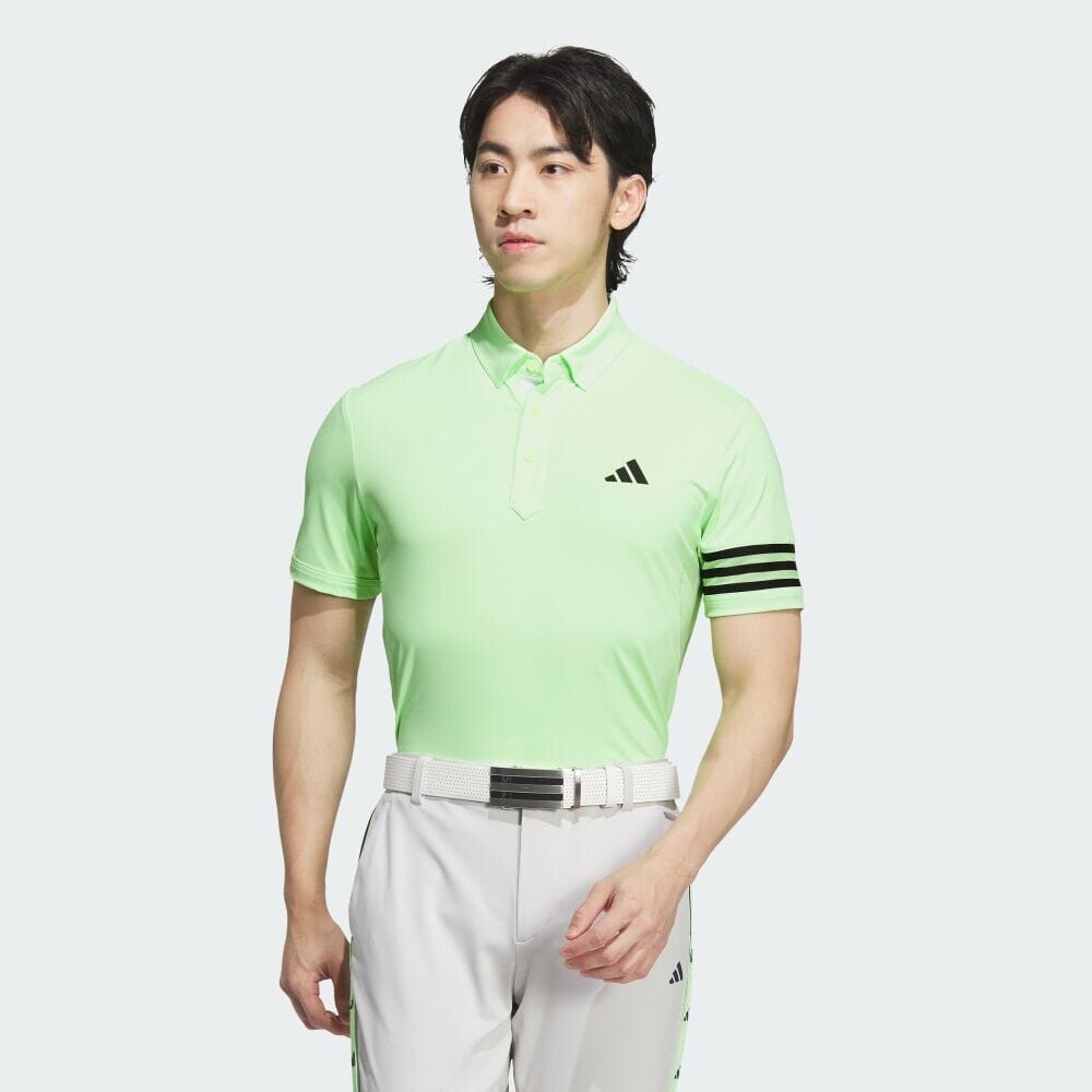 

Поло Adidas 3-Stripes Mesh Vent Polo, цвет Green Spark