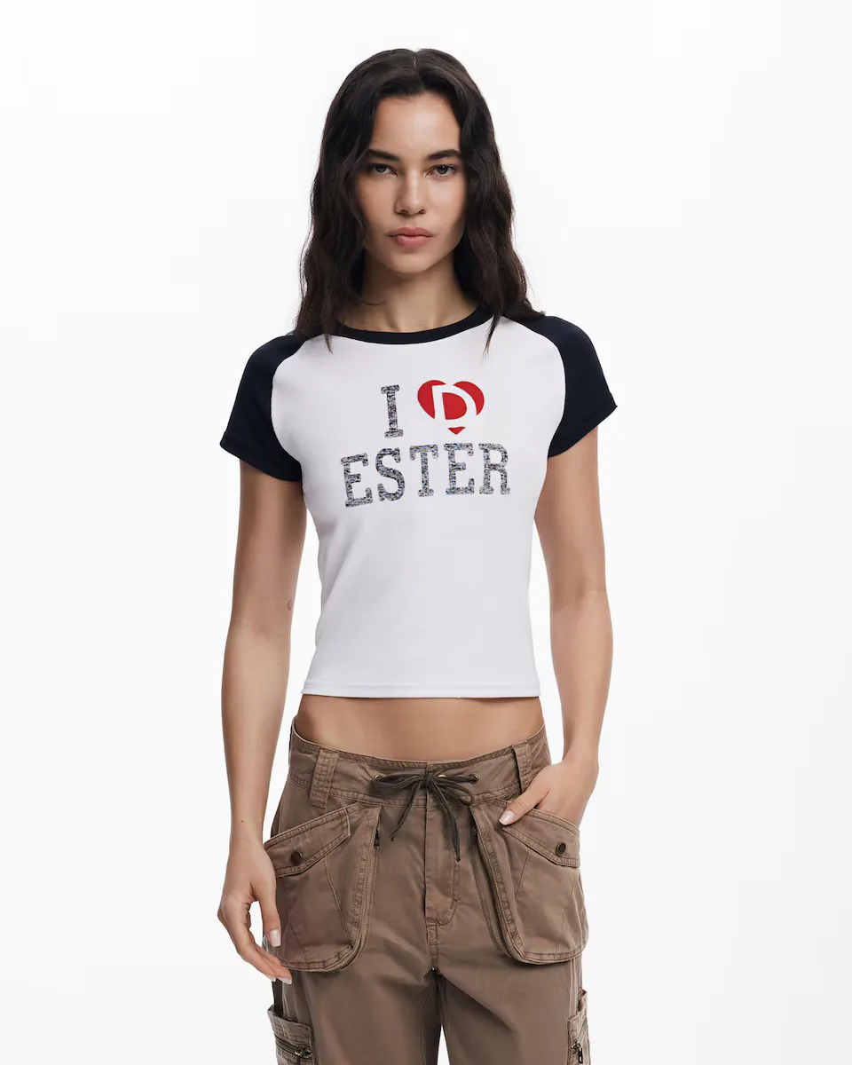 

Женская футболка "I love Ester" Desigual, белый
