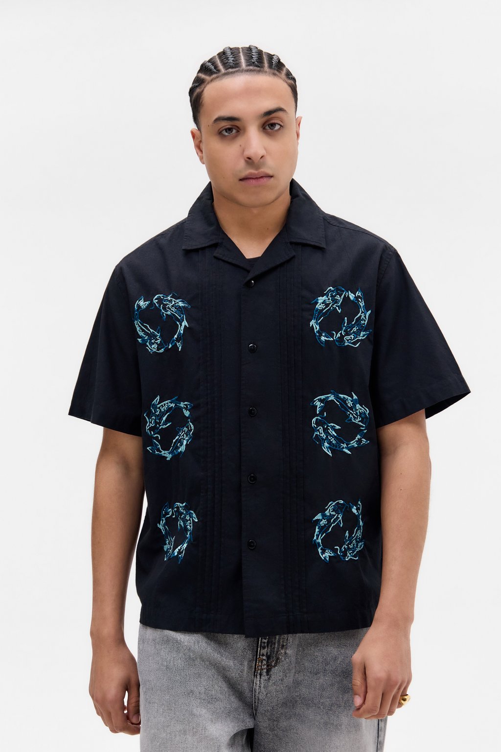 

Рубашка FISH SHIRT BDG Urban Outfitters, черный