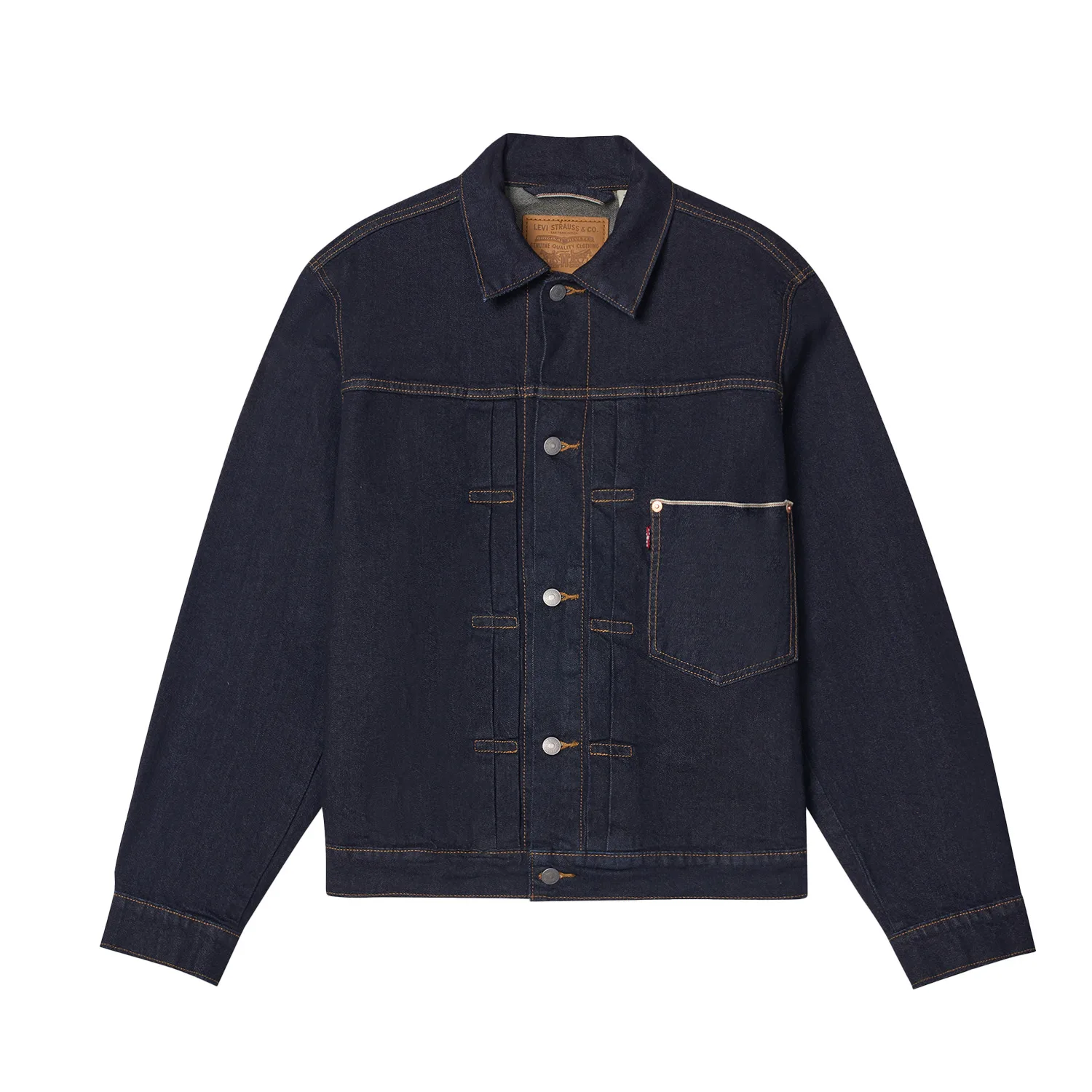 Levis Куртка унисекс темно-синяя с лацканами