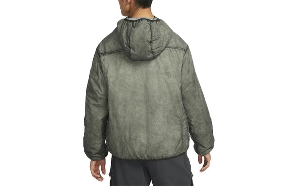 Куртка Men's Nike ACG Therma-FIT ADV Rope De Dope Solid Color Zipper Hooded Long Sleeves Green Jacket, зеленый — фото 2