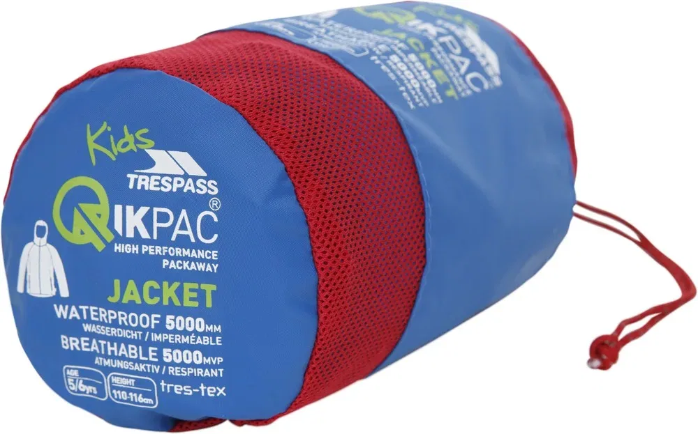 Детская дождевая куртка Qikpac X, Trespass, синяя — фото 3