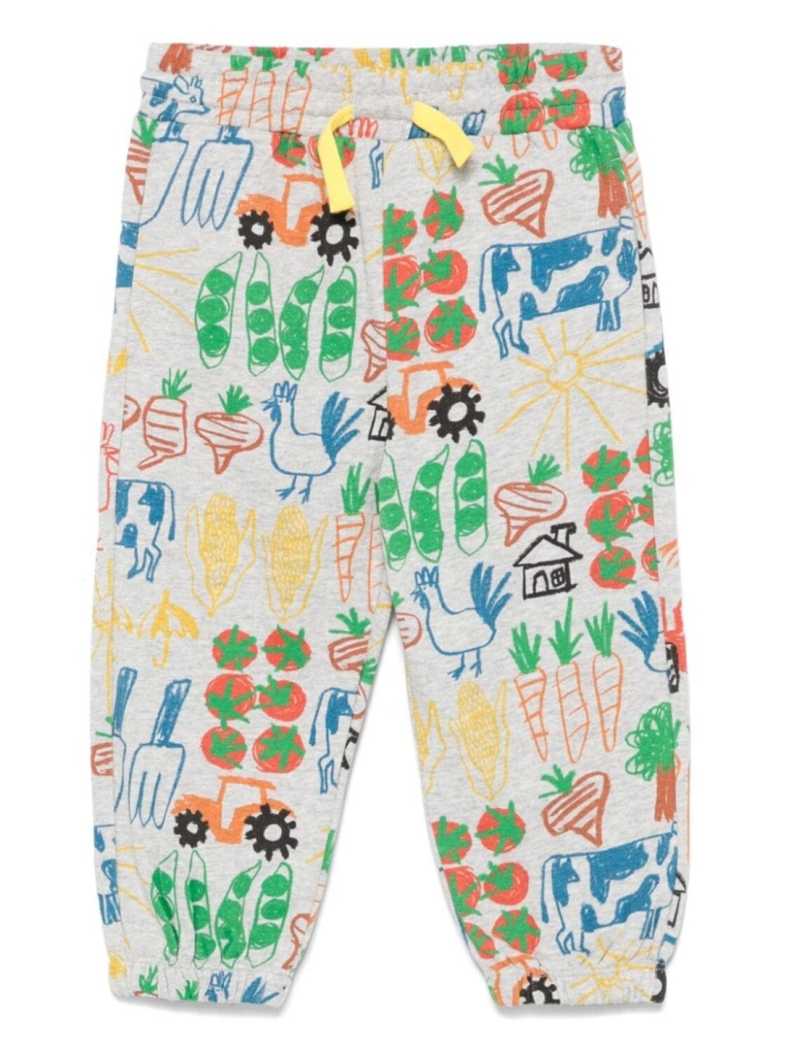 

Спортивные брюки Stella McCartney Kids с принтом «фермерский двор», серый