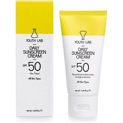 

Ежедневный солнцезащитный крем Youth Lab SPF50, не тонированный, для всех типов кожи, 50 мл