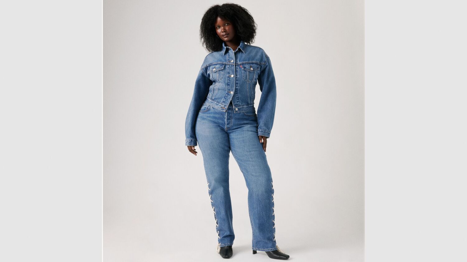 

Женские джинсы Beyoncé X Levi's 501 Curve Levi's, Laced Up - Medium Wash