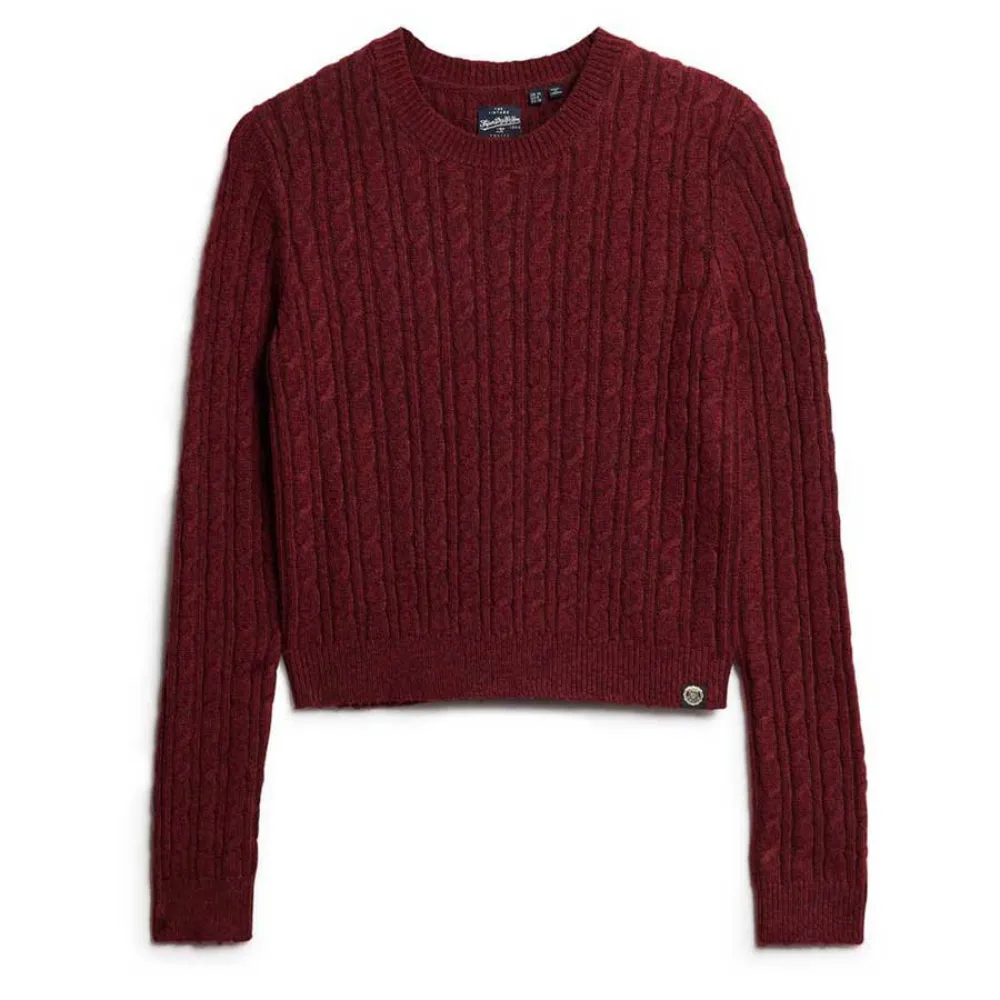 

Свитер Superdry Fitted Cable, красный