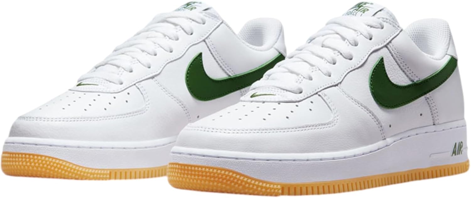Мужские кроссовки Nike Air Force 1, белый/зеленый/желтый — фото 2