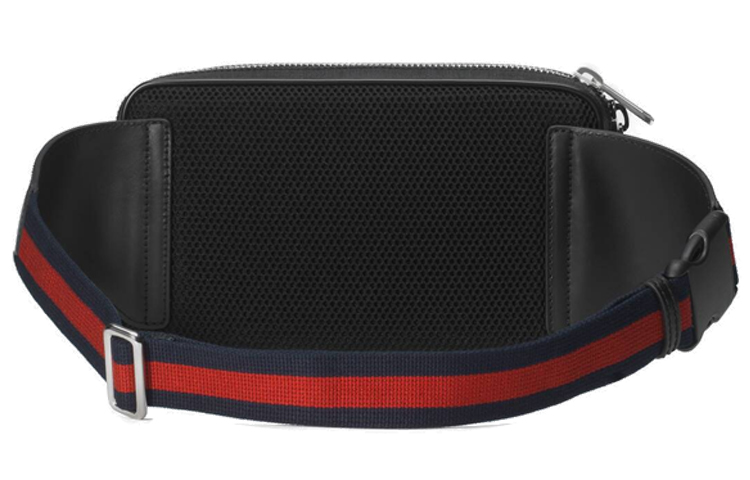 GUCCI Сумка через плечо Canvas с кожаным ремнем, кроссбоди, поясная сумка Men's Black — фото 4