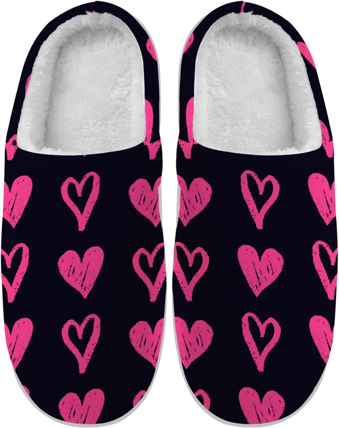 

Домашние тапочки Ciadoon для женщин и мужчин с сердечком, тапочки для дома, тапочки с эффектом памяти на День святого Валентина, зимние домашние тапочки, подарок для мальчика или девочки, розовый