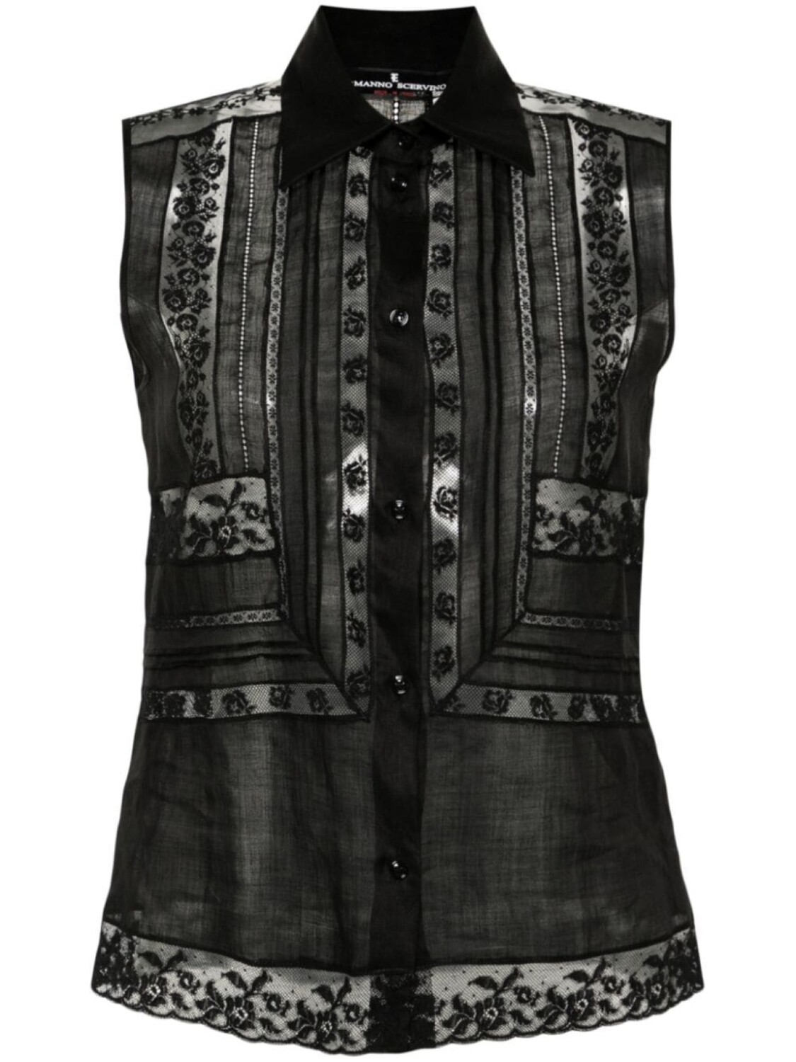 

Ermanno Scervino кружевная рубашка, черный