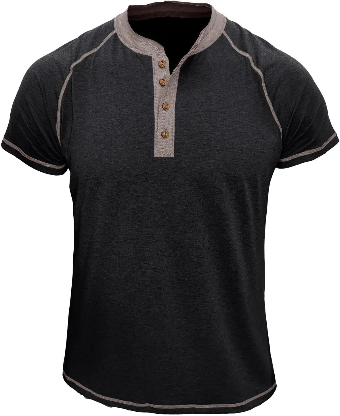 

Мужская футболка с коротким рукавом Henley Regular-Fit