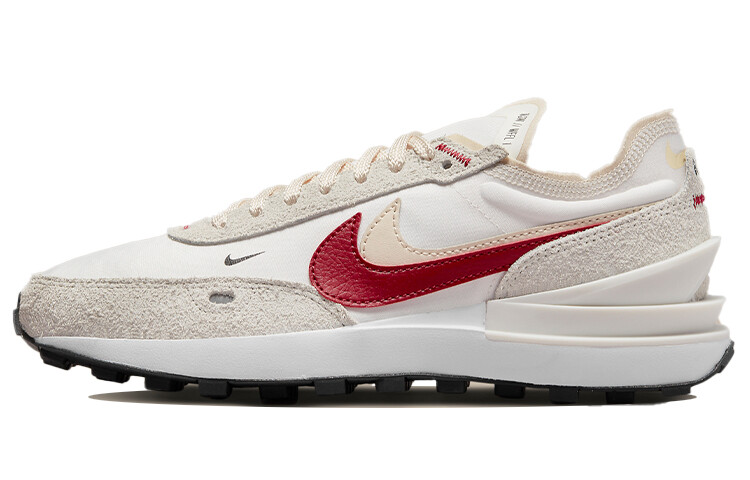 Кроссовки Nike Waffle One Se Sail Pearl White Black Gym Red Women's
