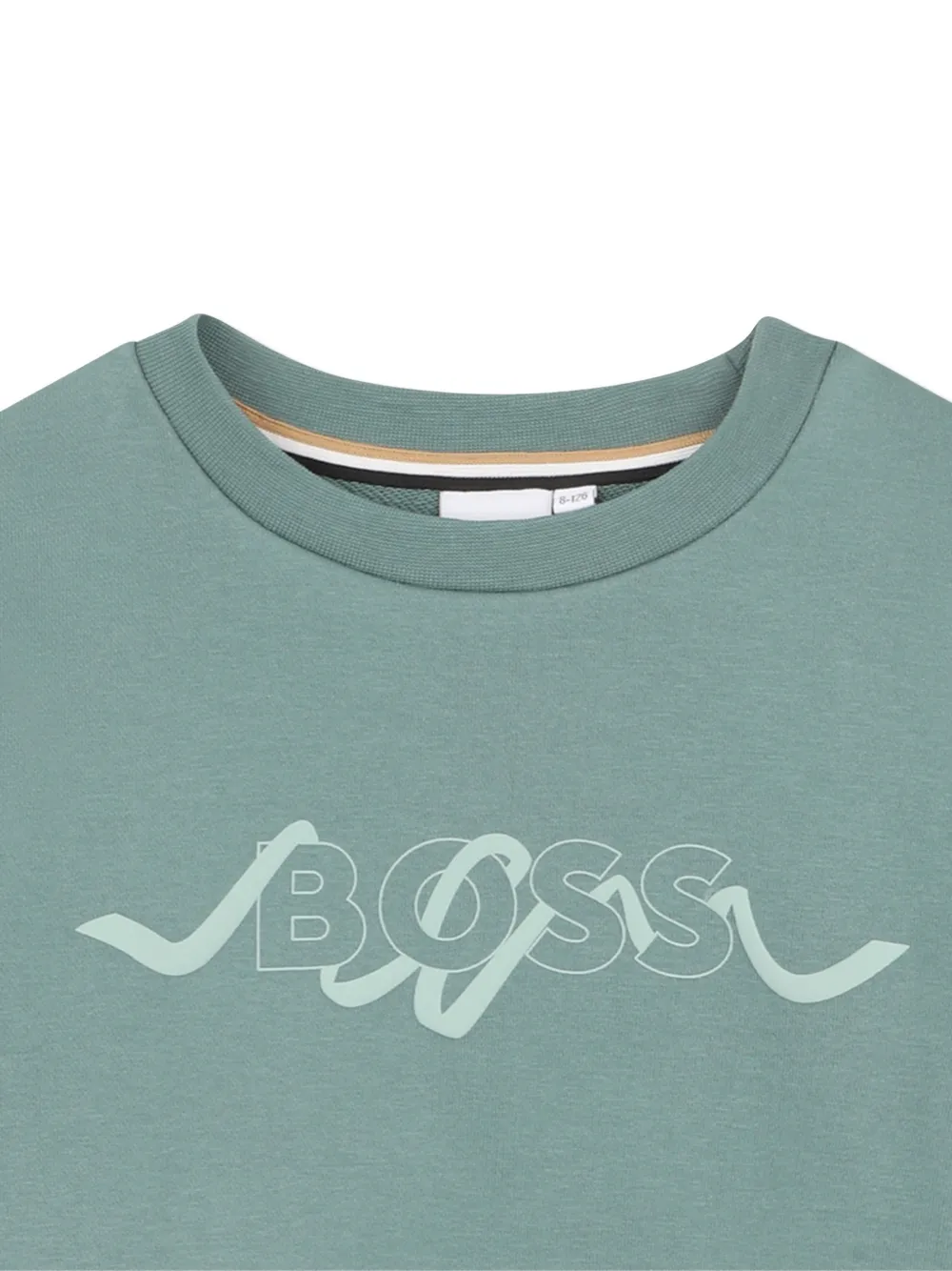 Толстовка с логотипом Boss Kidswear, зеленый — фото 3