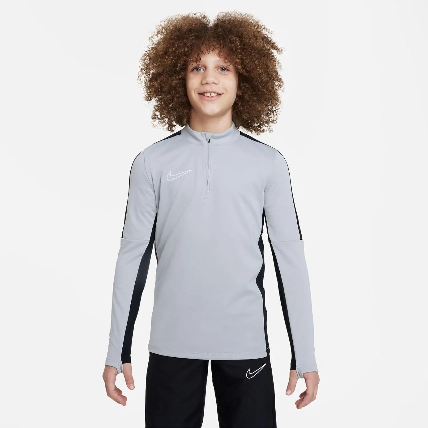 Детская футболка Nike Dri-FIT, Wolf Grey/Black/White — фото 2