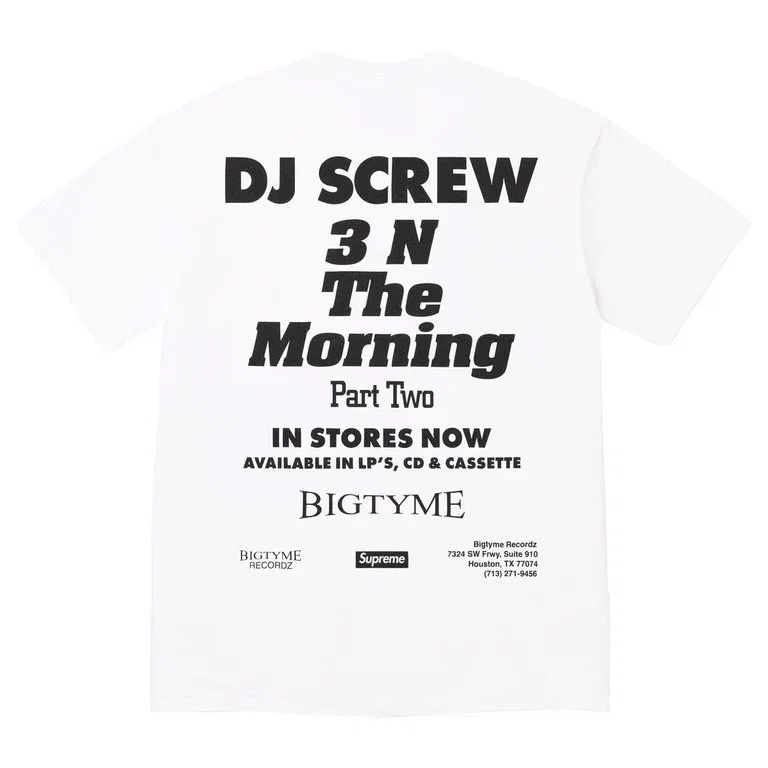 Футболка x DJ Screw SS26 WEEK6 SUC Tee, унисекс Supreme, White