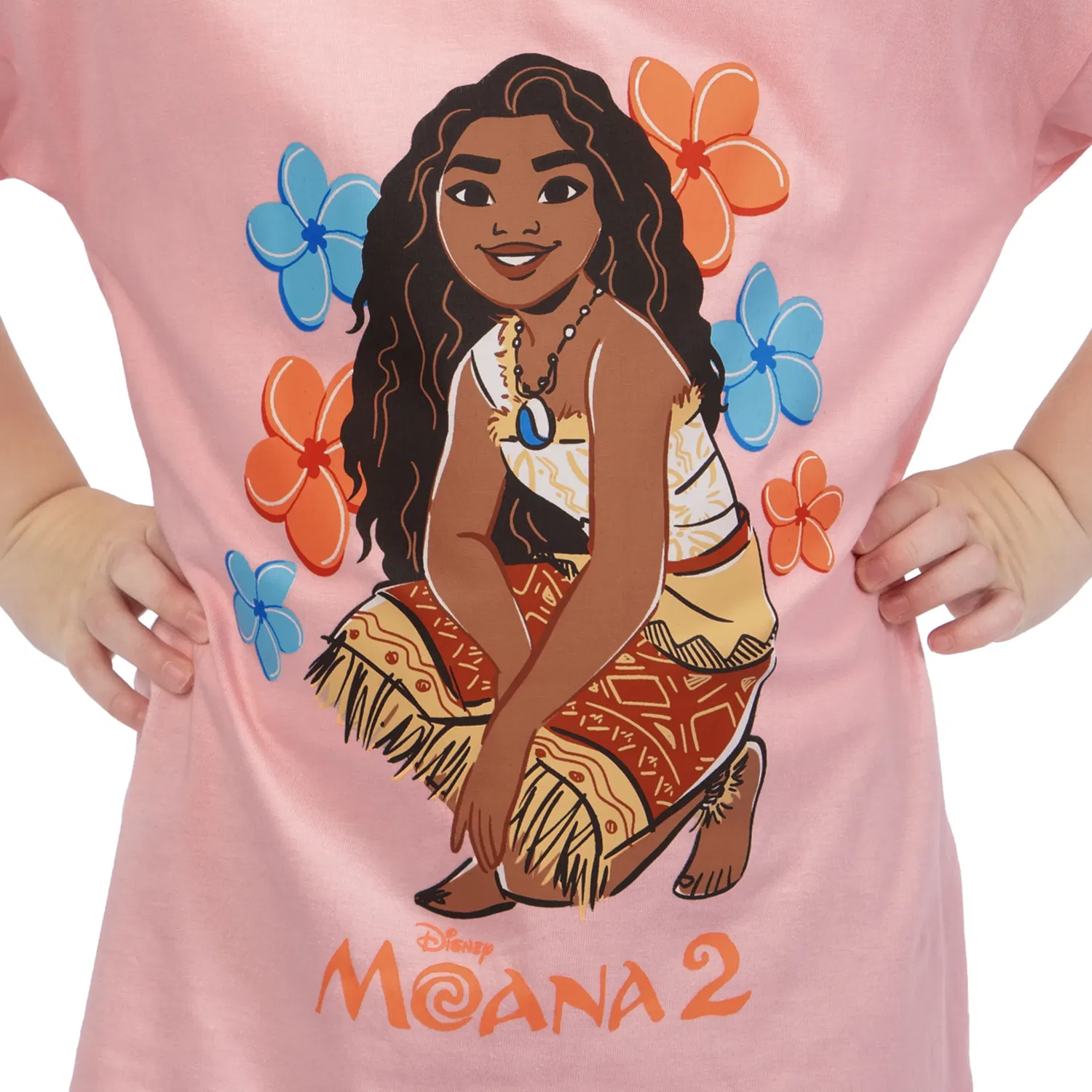 Футболка детская с принтом Moana 2 Disney, розовый — фото 3