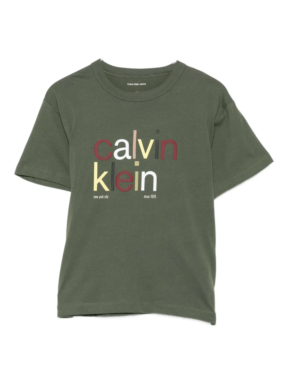 

Футболка с логотипом Calvin Klein Kids, зеленый
