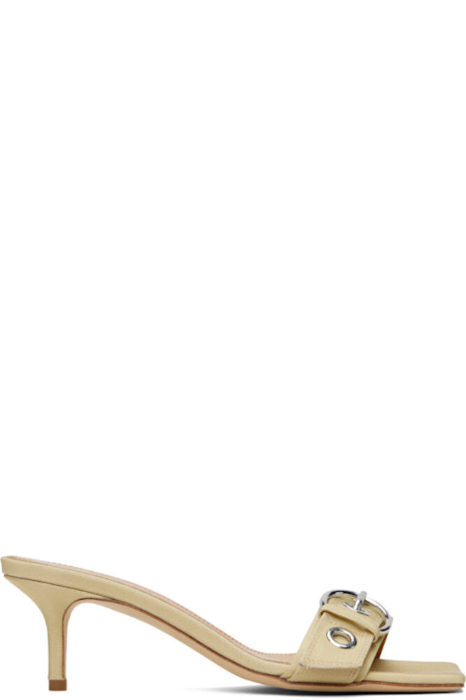 Бежевые мюли Ilvy с люверсами Grosgrain Aeyde