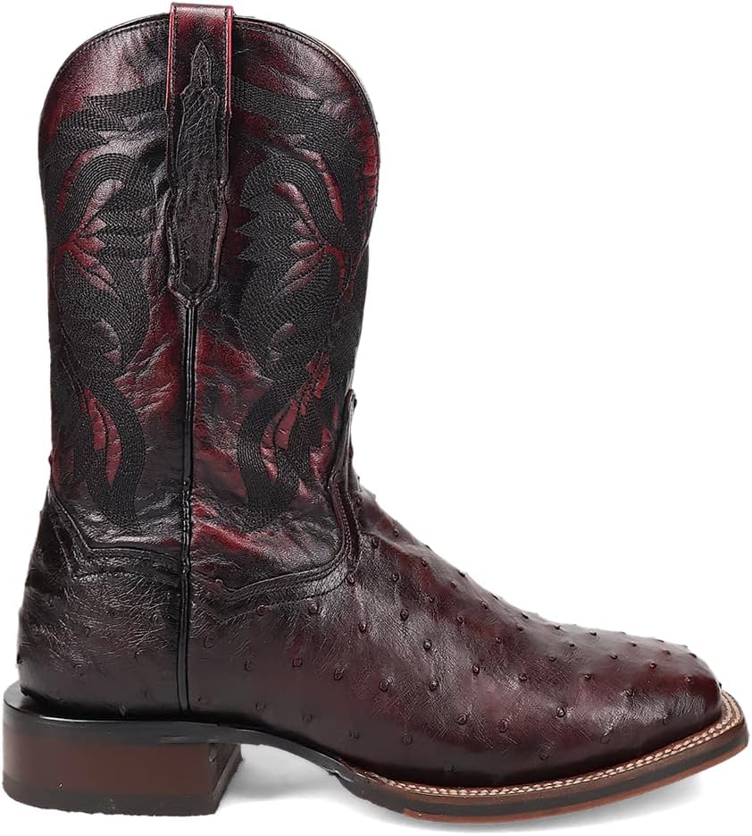 

Мужские сапоги Dan Post Mens Alamosa с вышивкой, квадратный носок, без шнуровки, средняя голень - коричневые