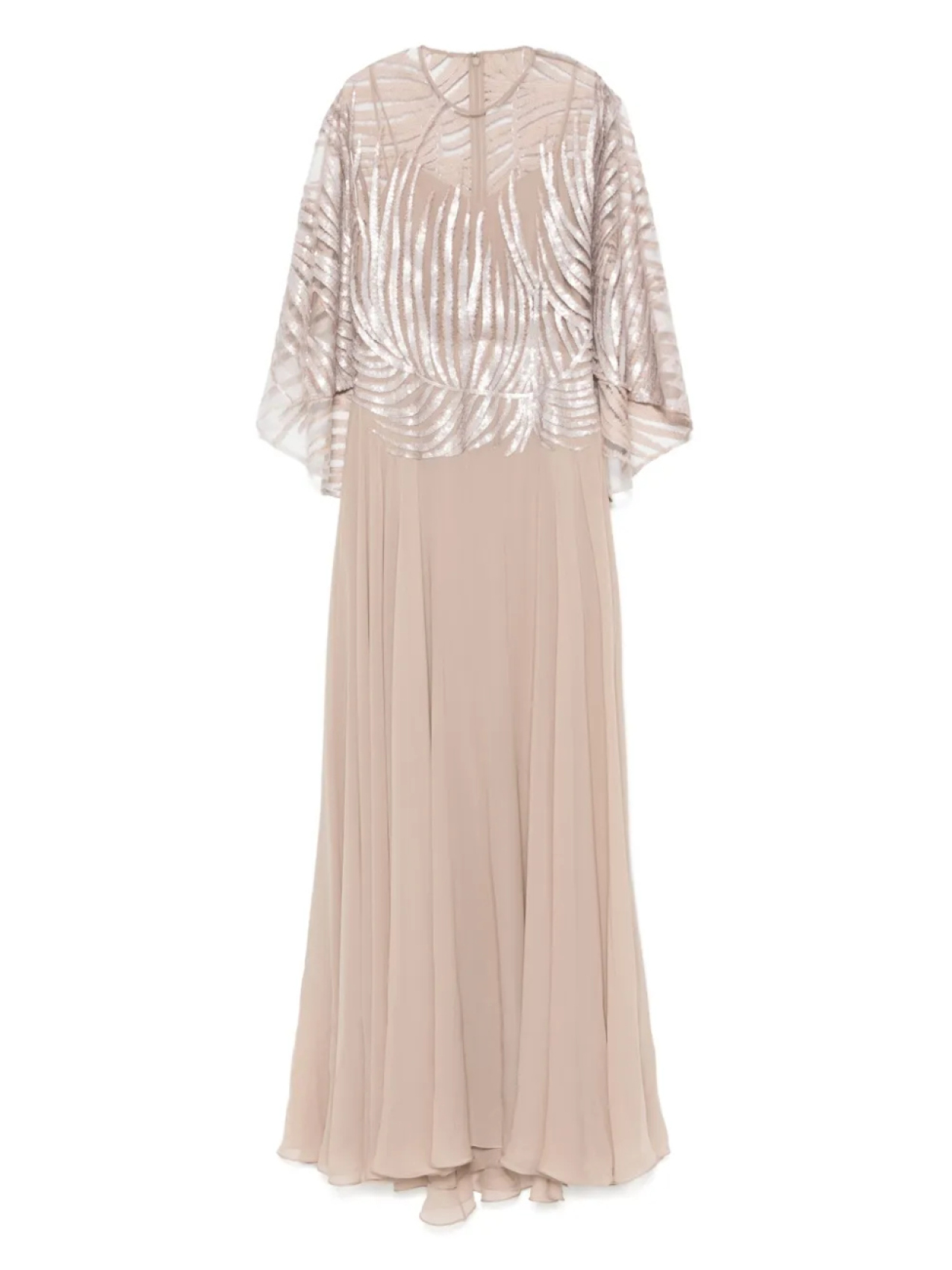 

Длинное платье с вышивкой Elie Saab, нейтральный