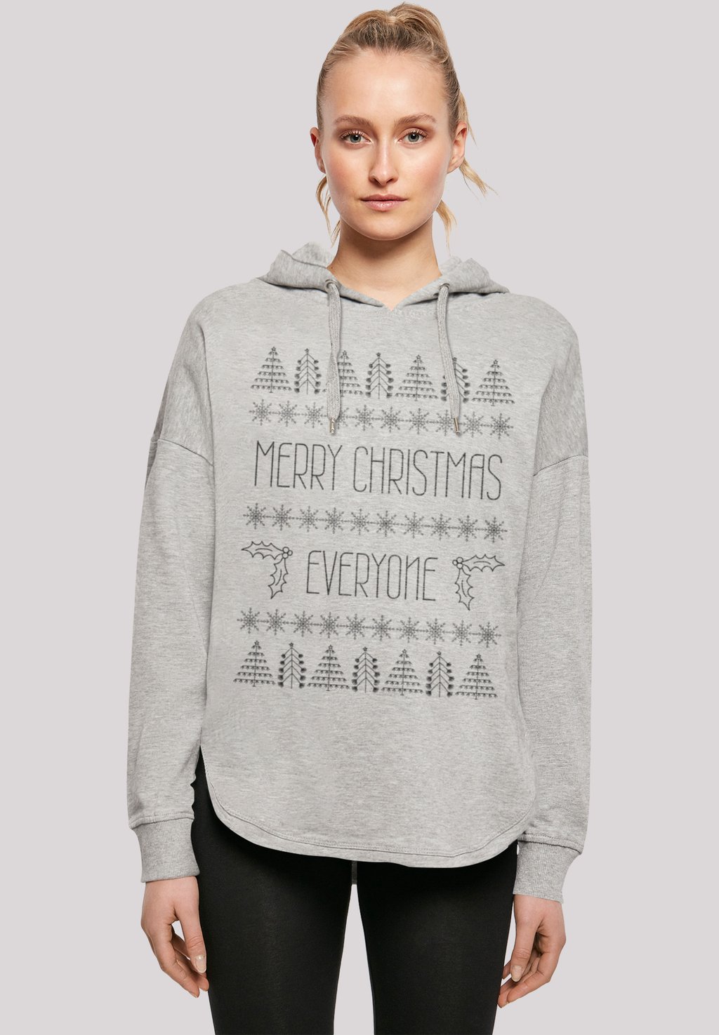 

Толстовка MERRY CHRISTMAS EVERYONE WEIHNACHTEN - Hoodie F4NT4STIC, серый