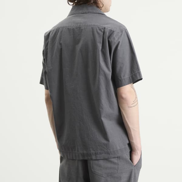 Хлопковая рабочая рубашка Mm6 Maison Margiela, Anthracite — фото 3