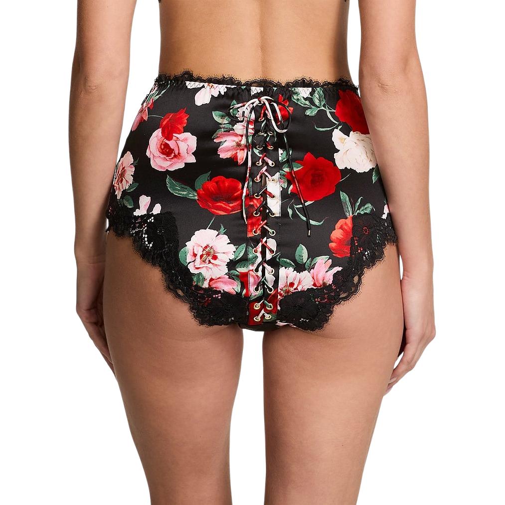 Victoria's Secret 24 Big Show Collection VERY SEXY трусики женские 1 упаковка черный фон цветочный принт — фото 4